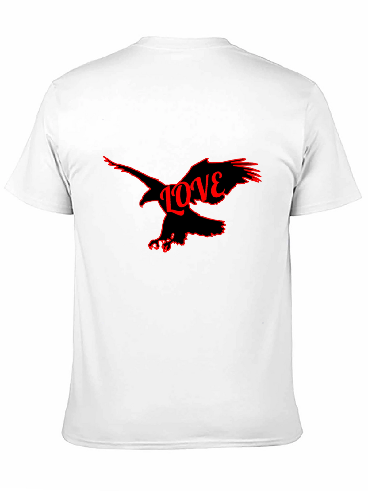 Love Bird Graphic Tee - Black Cotton Blend T-Shirt
