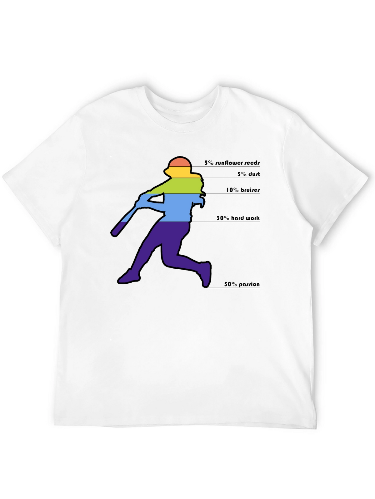 Baseball Player Rainbow T-Shirt