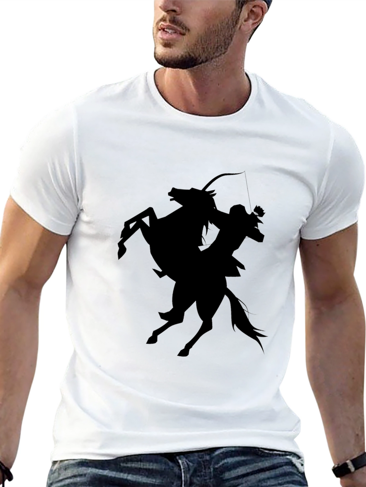 Mens Graphic Tee - Equestrian Archer Design