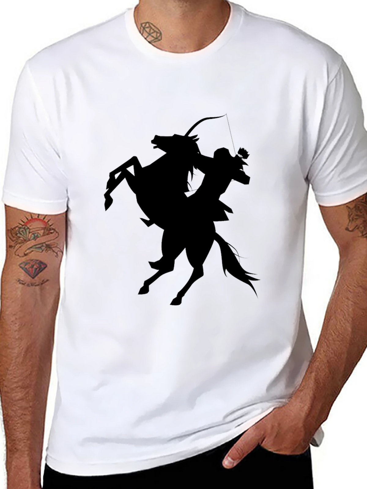 Mens Graphic Tee - Equestrian Archer Design