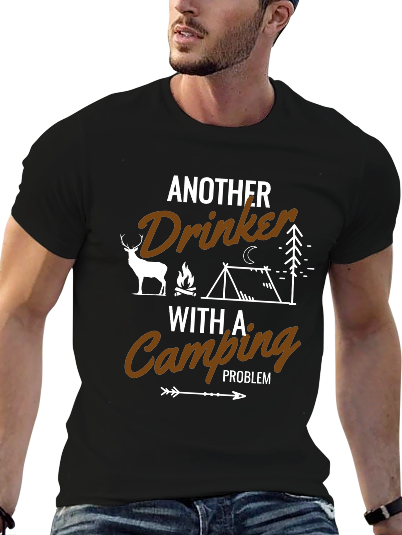 Funny Camping Drinker T-Shirt - Outdoor Adventure Tee