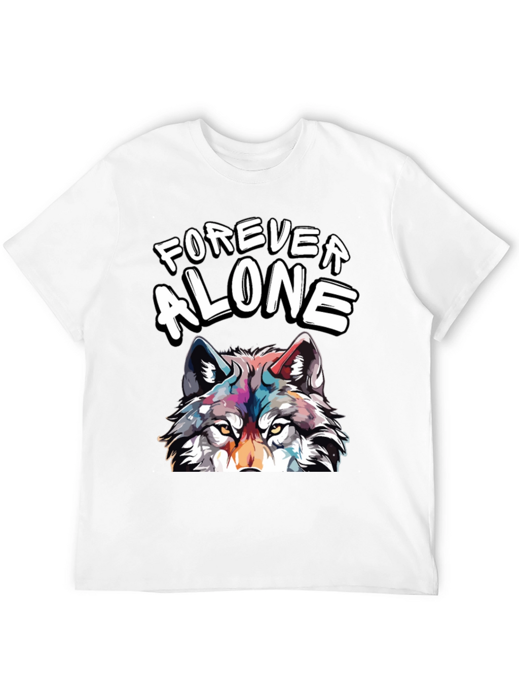 Forever Alone Wolf Graphic Tee - Unisex