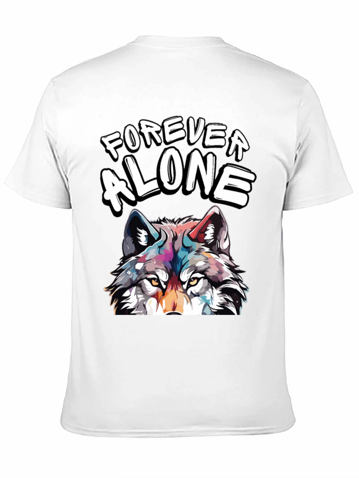 Forever Alone Wolf Graphic Tee - Unisex