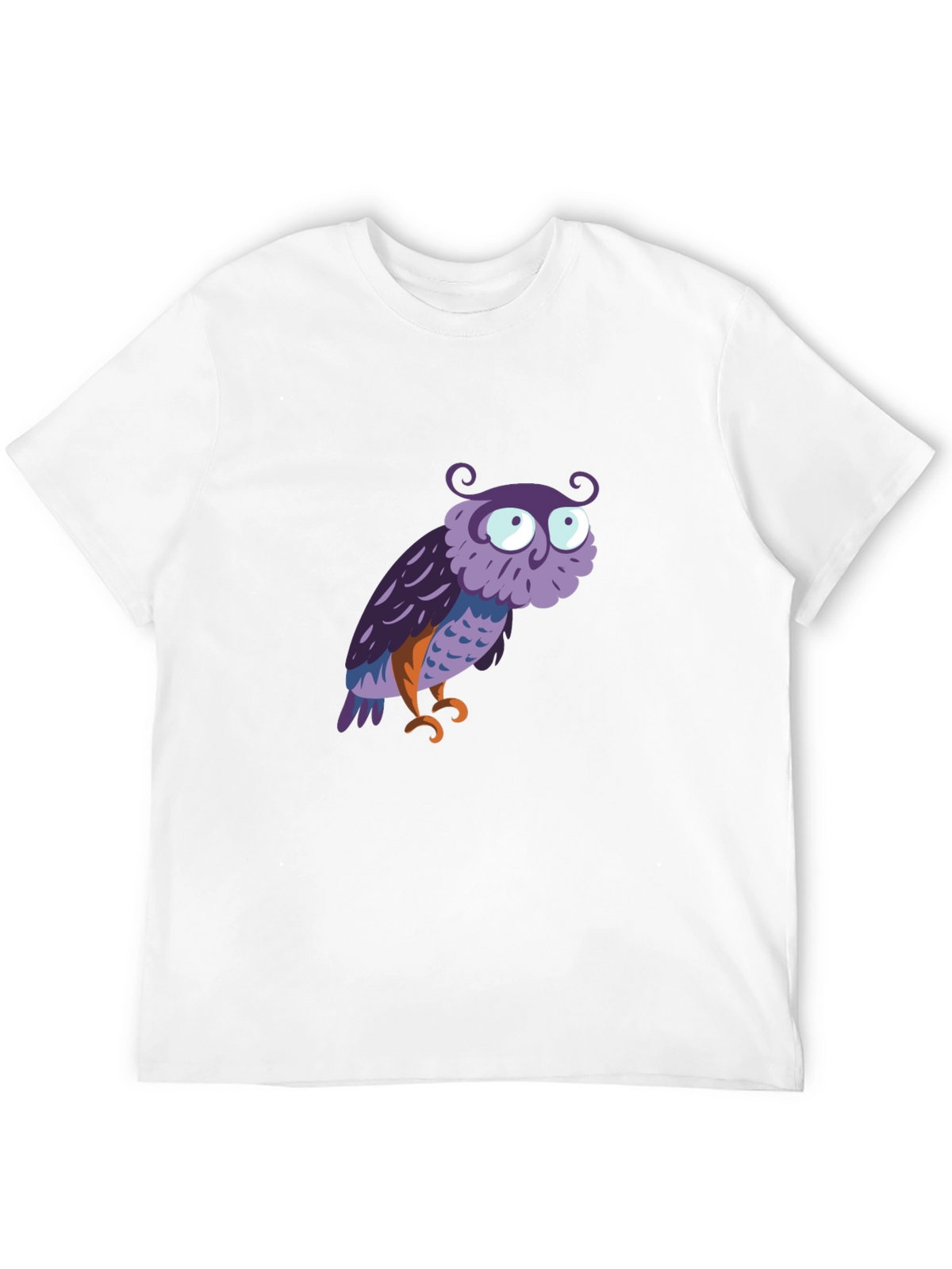 Owl Graphic Tee - Mens Black Cotton T-Shirt