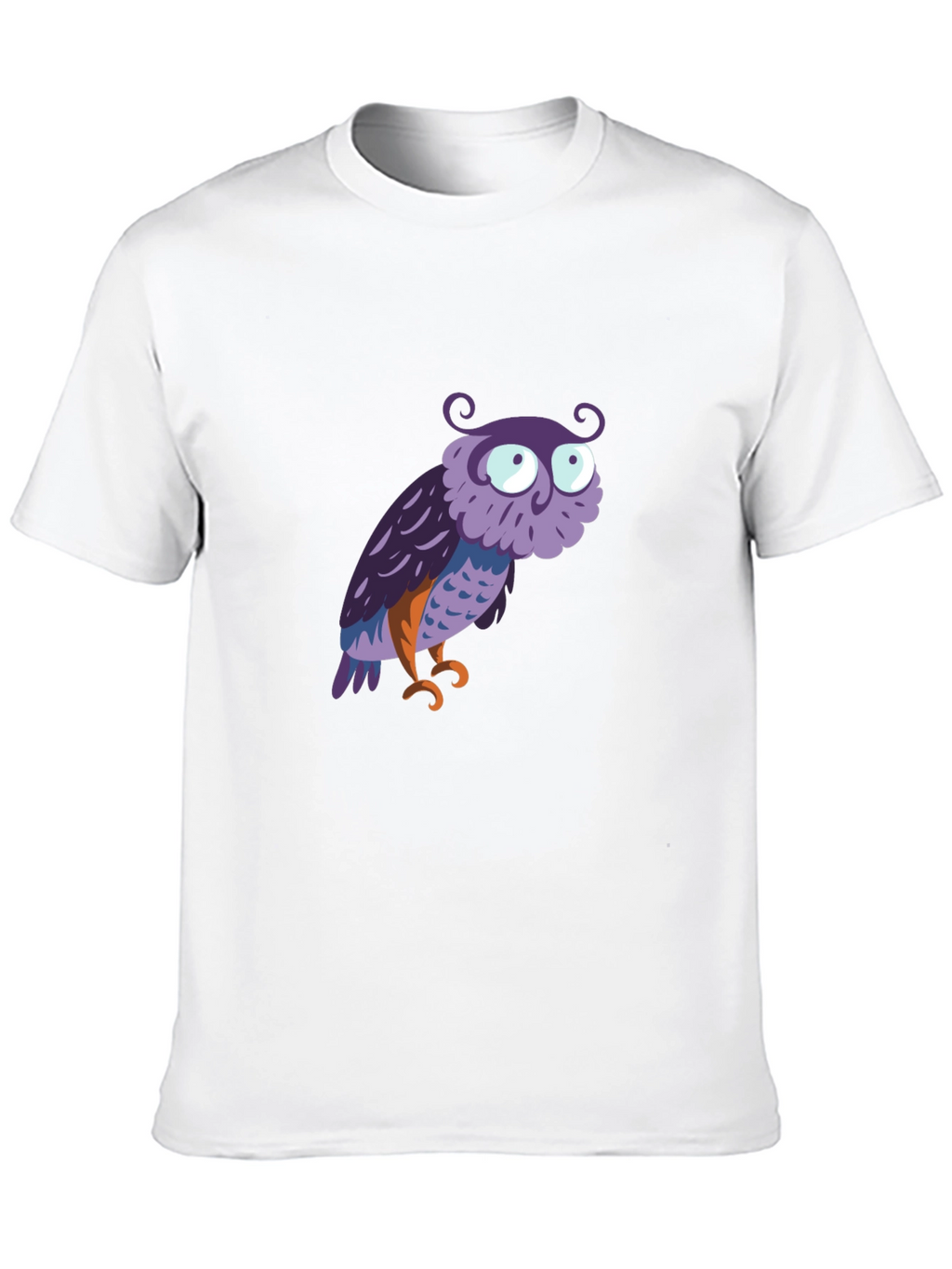 Owl Graphic Tee - Mens Black Cotton T-Shirt