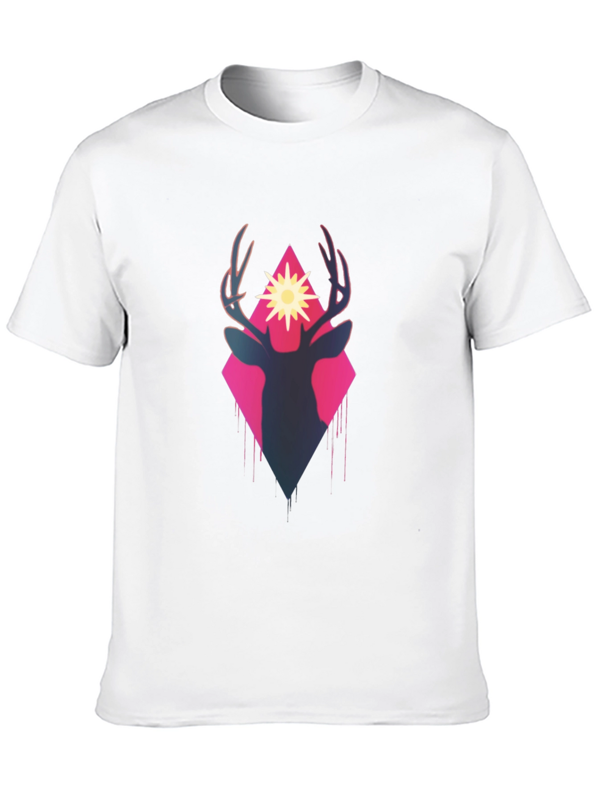 Deer Silhouette Graphic Tee - Black