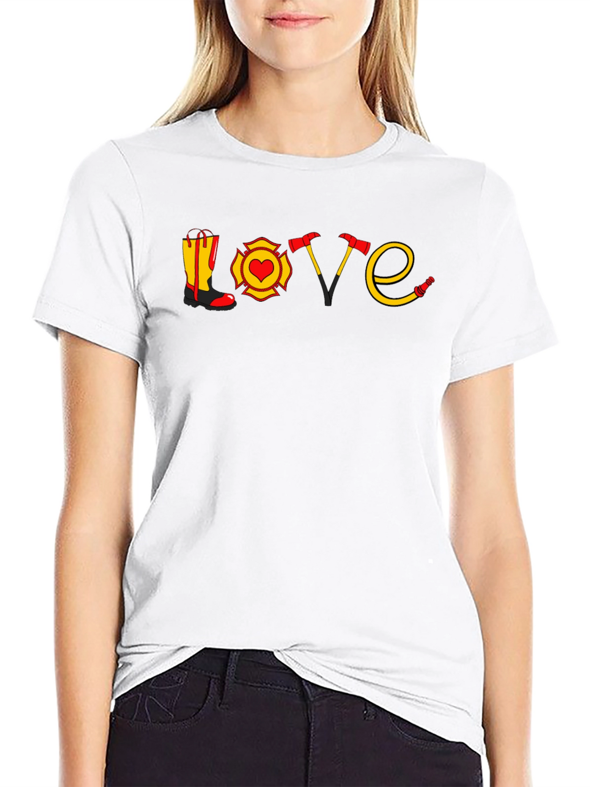 Firefighter Love Graphic T-Shirt