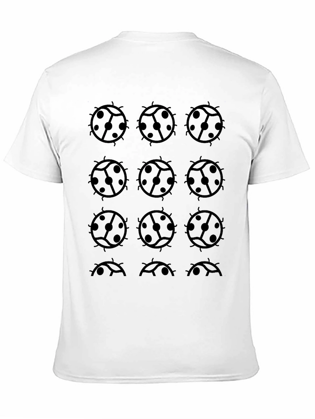 Black Ladybug Print Graphic Tee