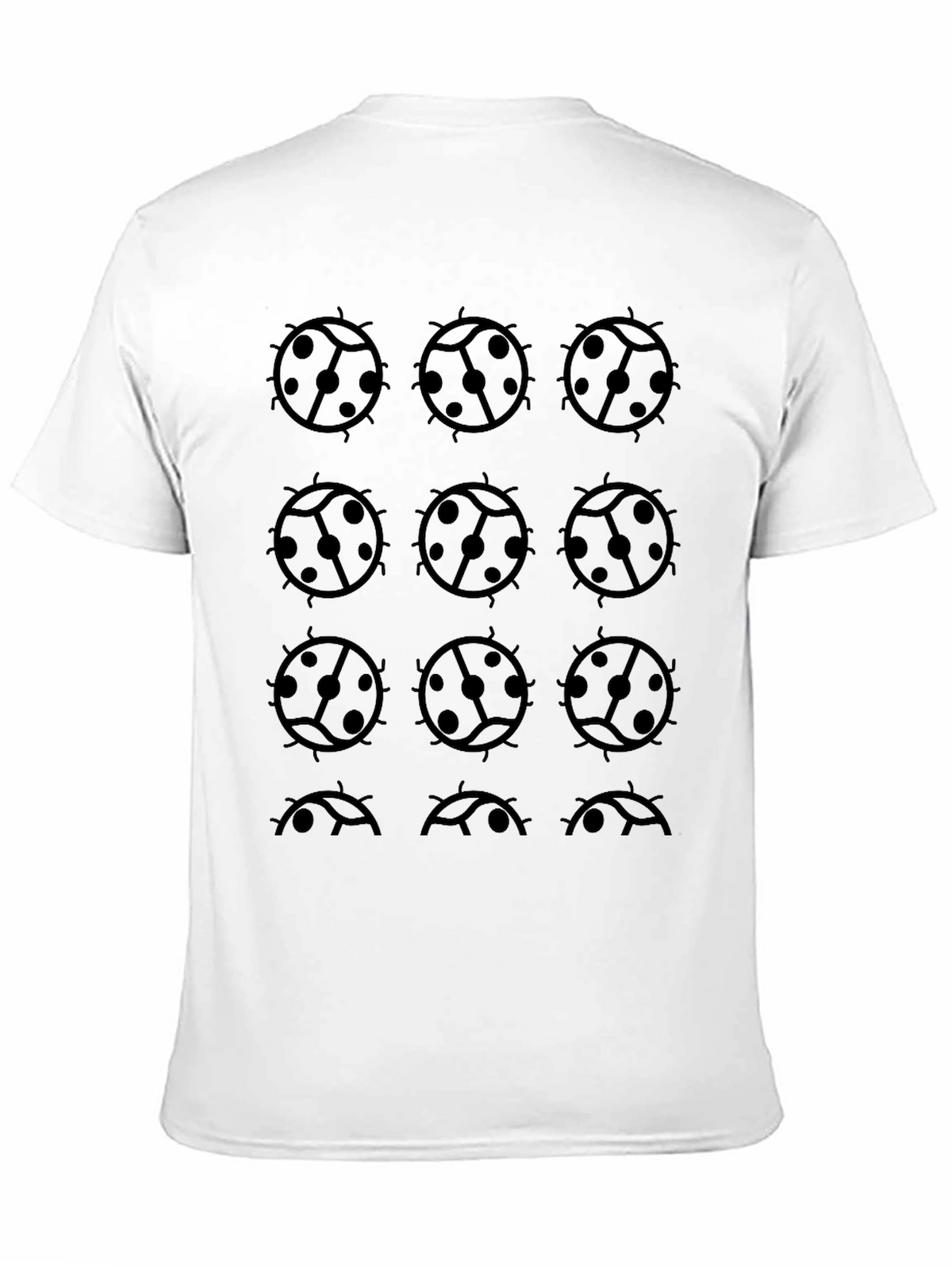 Black Ladybug Print Graphic Tee