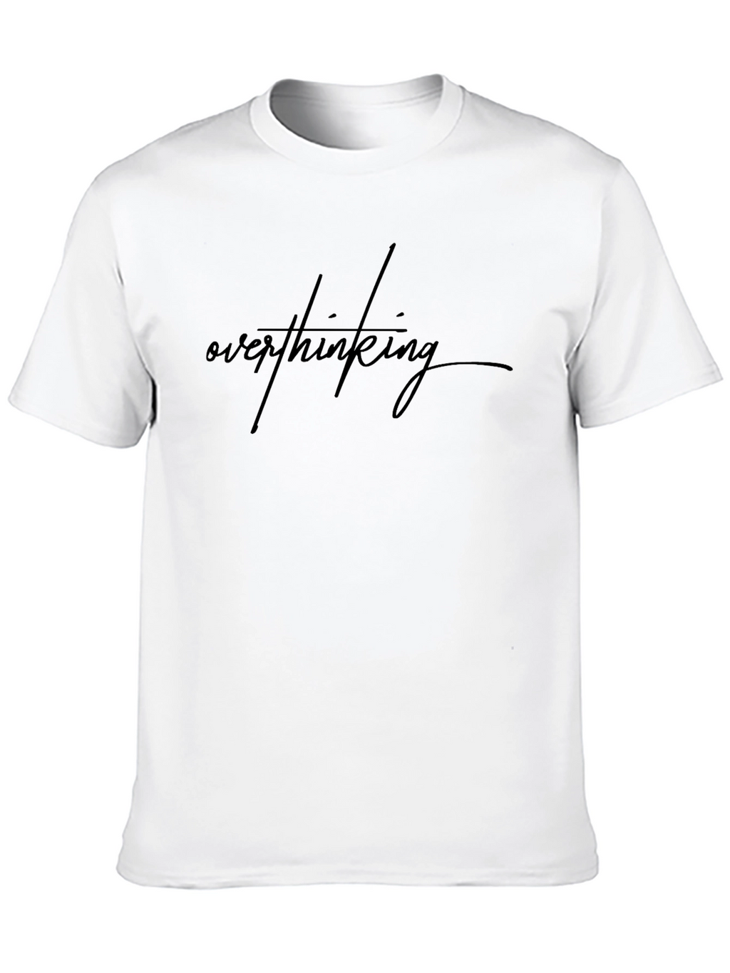 Overthinking Graphic Tee - Black Casual T-Shirt
