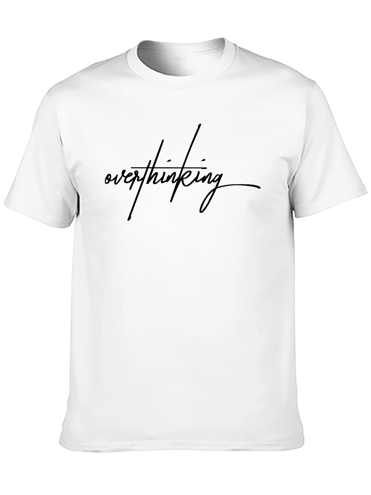 Overthinking Graphic Tee - Black Casual T-Shirt