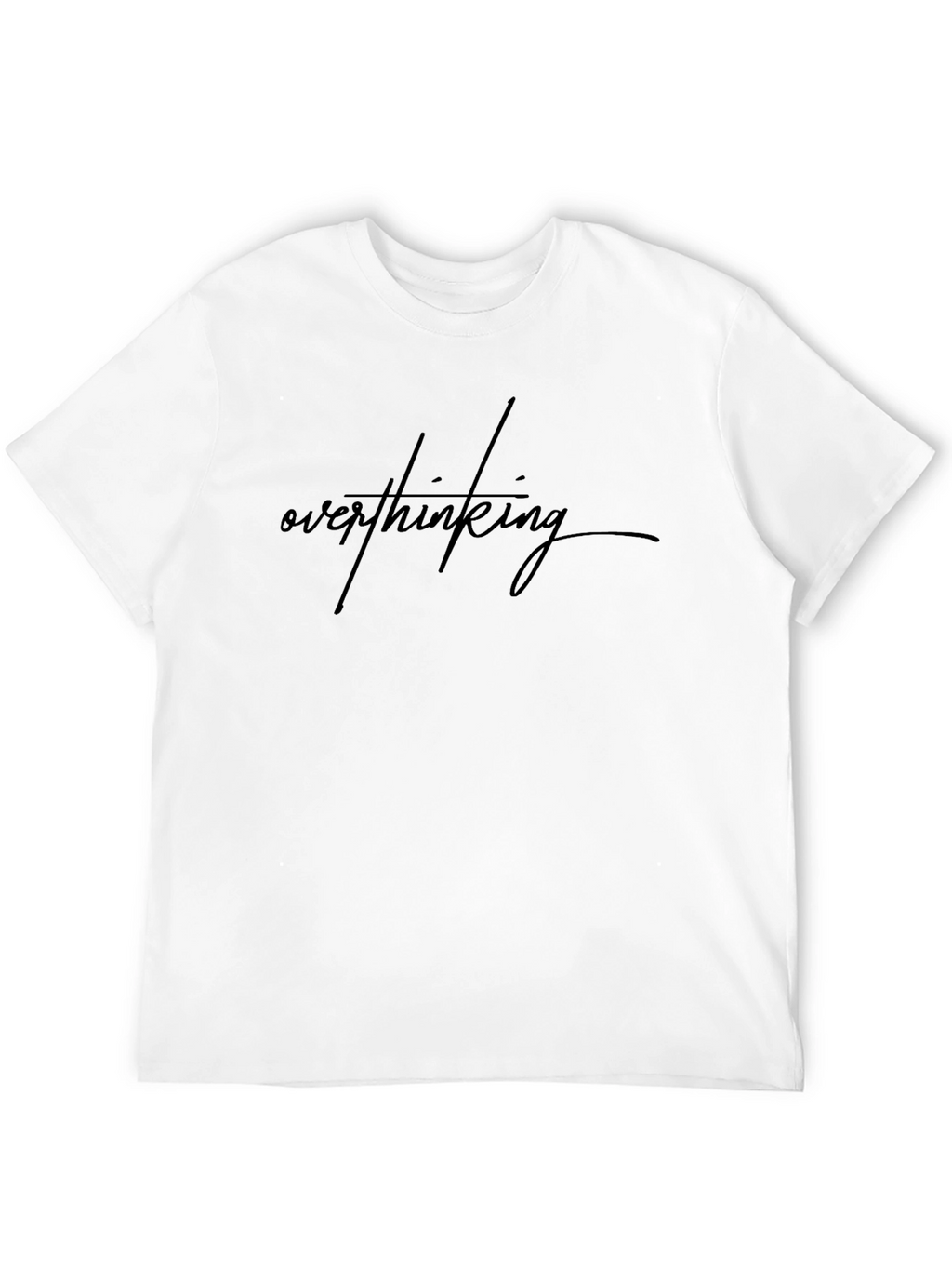 Overthinking Graphic Tee - Black Casual T-Shirt