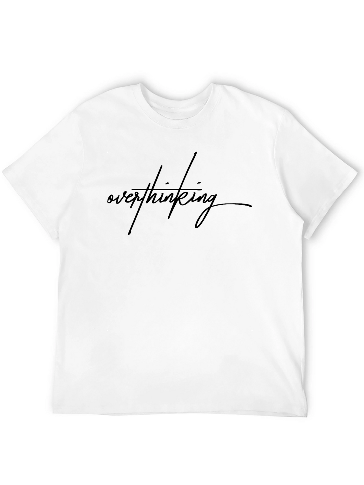 Overthinking Graphic Tee - Black Casual T-Shirt
