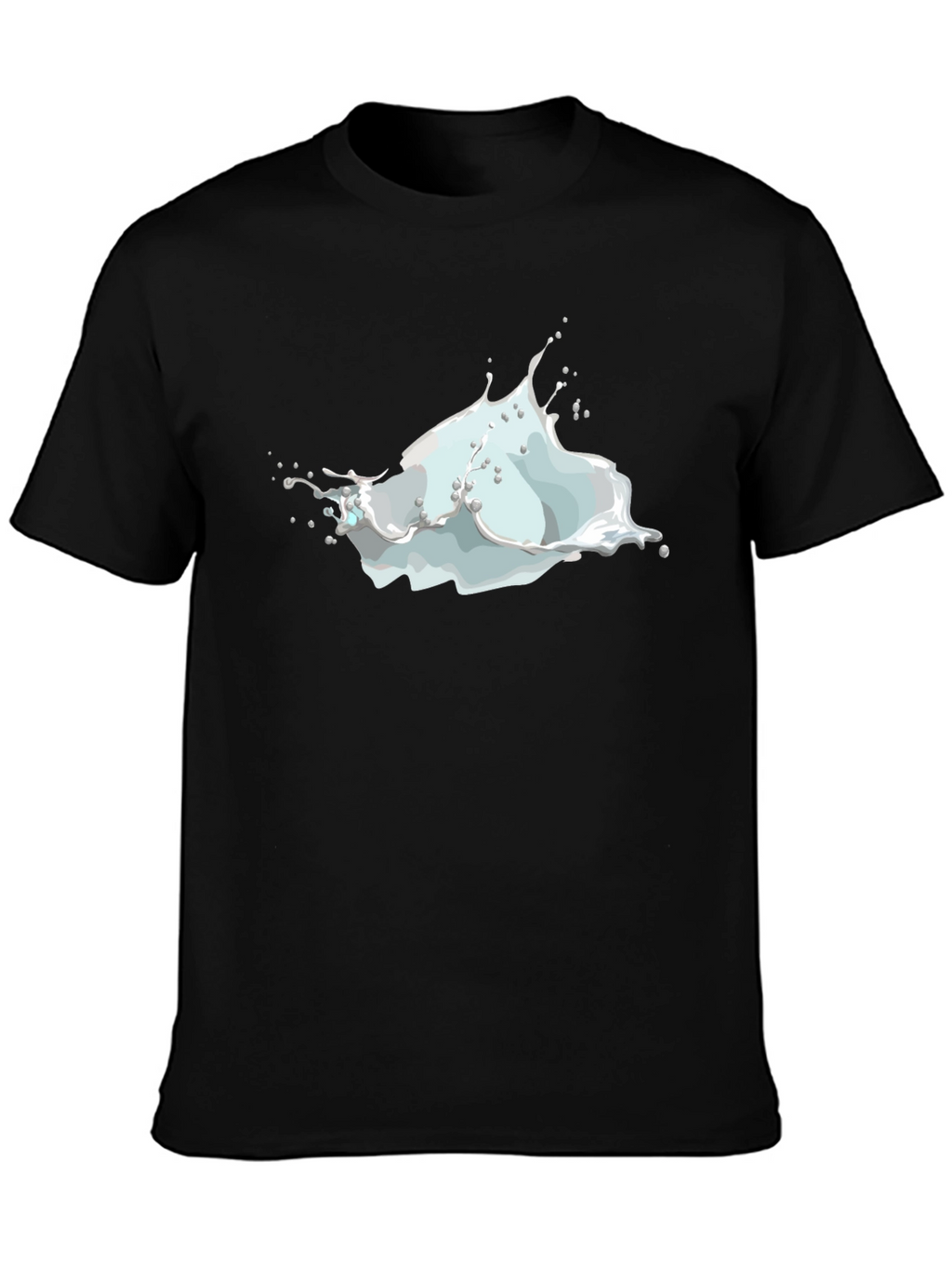 Milk Splash Graphic Tee - Mens Black T-Shirt