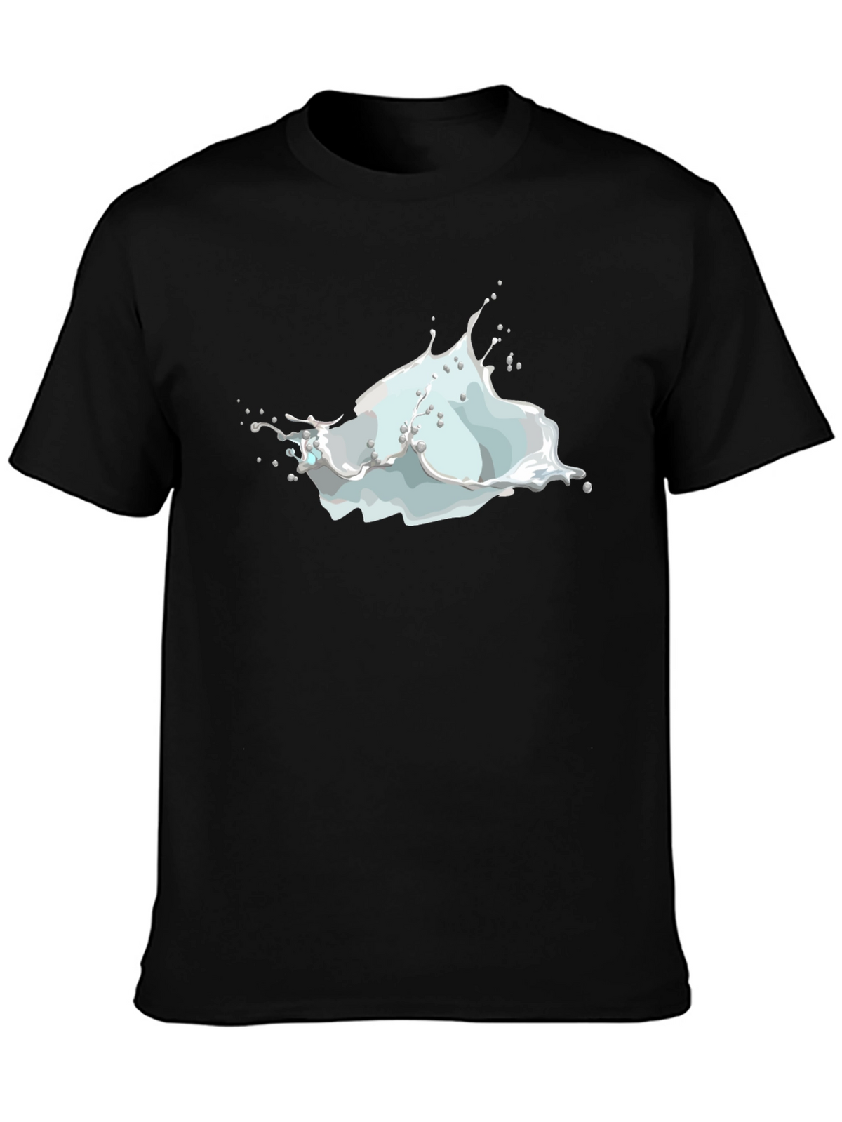 Milk Splash Graphic Tee - Mens Black T-Shirt