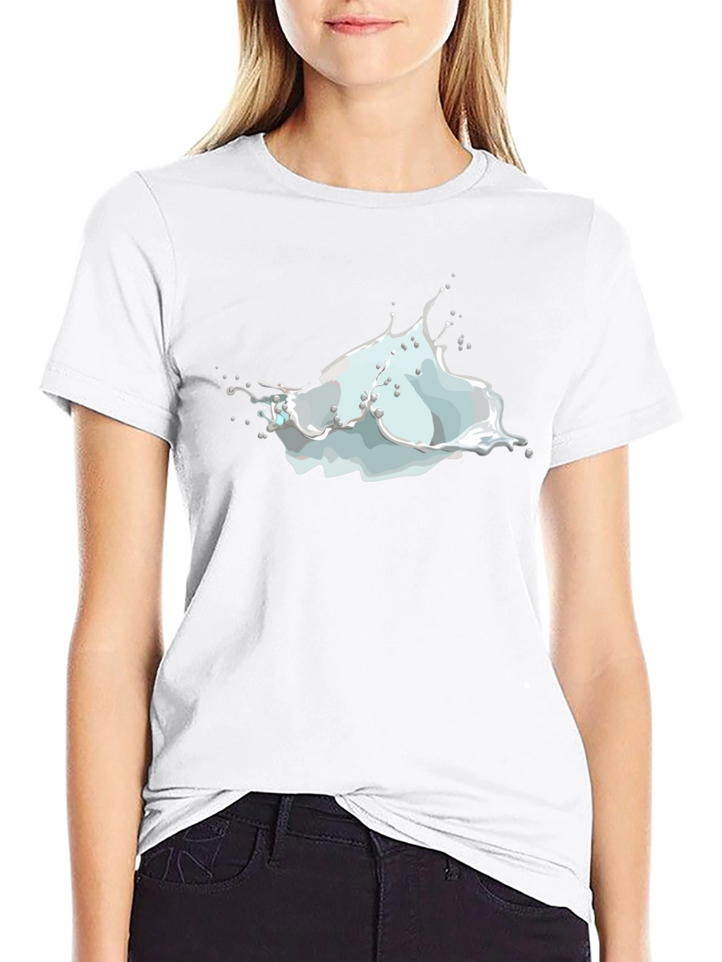 Milk Splash Graphic Tee - Mens Black T-Shirt