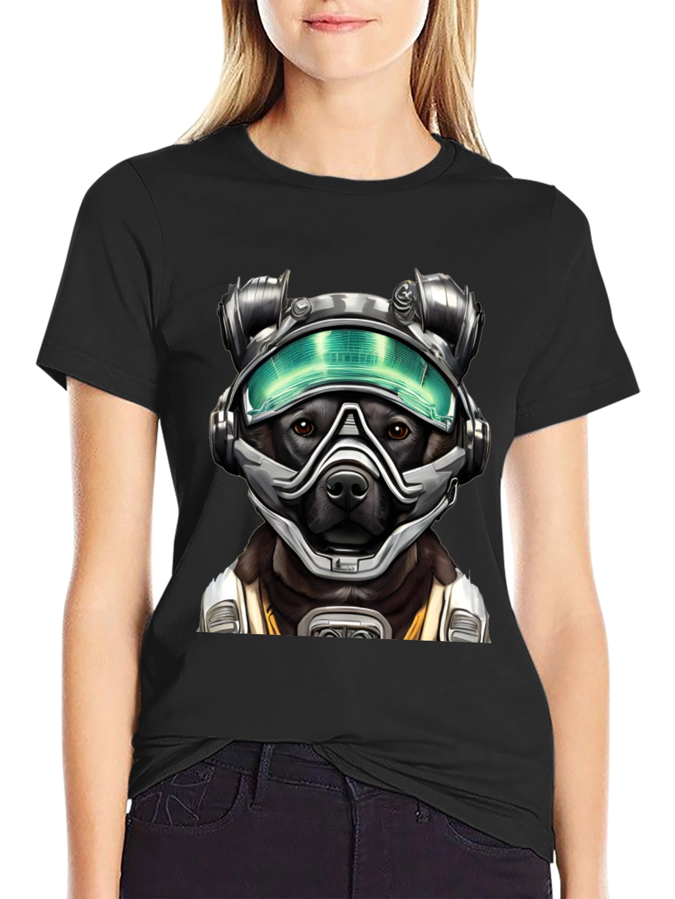 Dog in Space Suit Graphic Tee