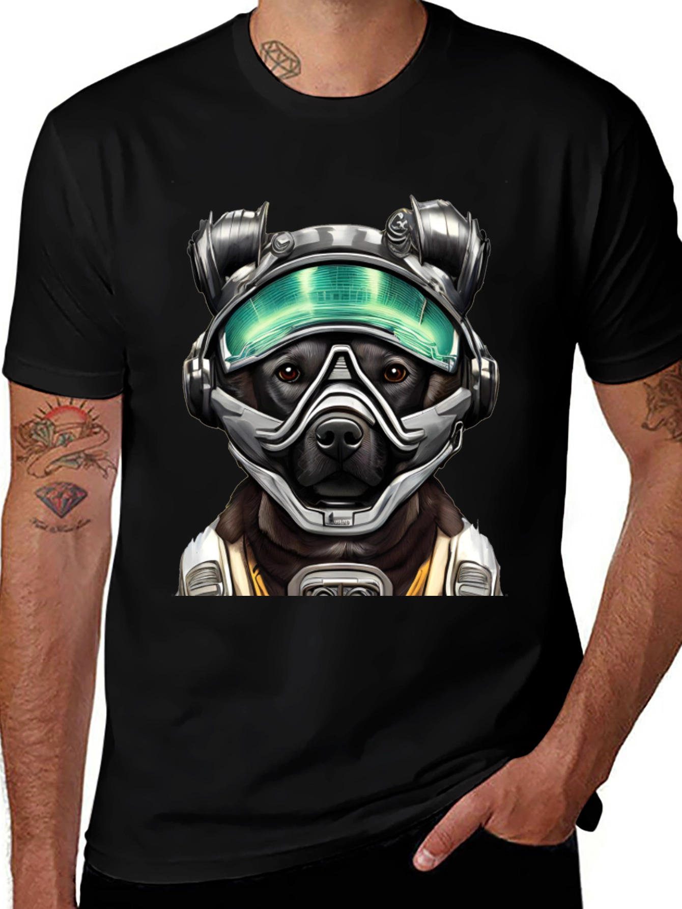 Dog in Space Suit Graphic Tee