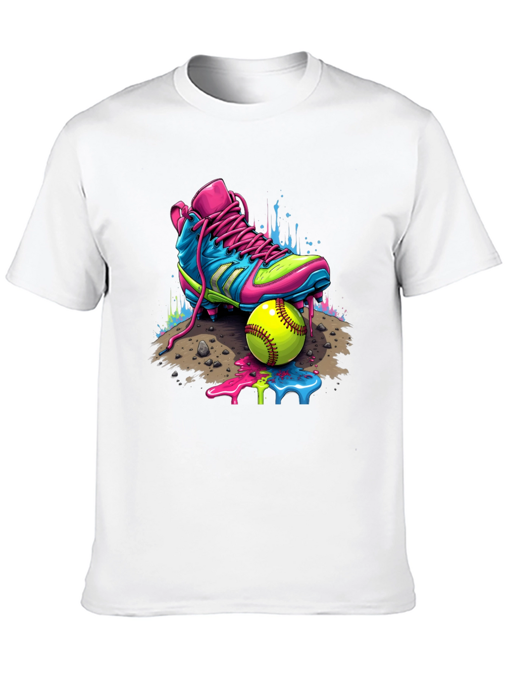 Vibrant Softball Graphic Tee