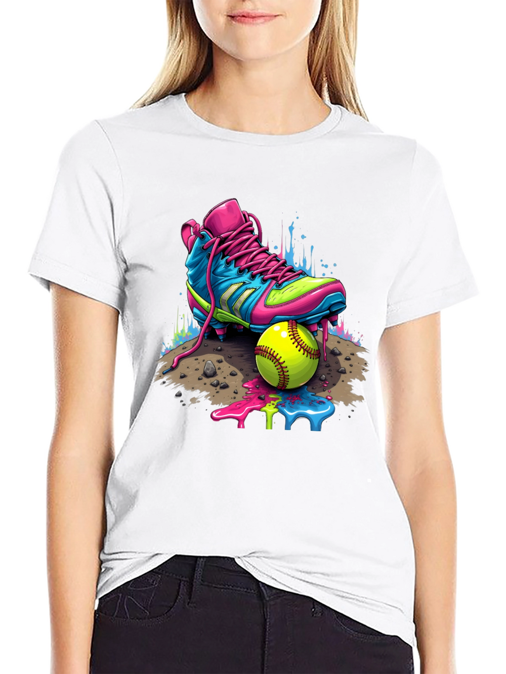 Vibrant Softball Graphic Tee