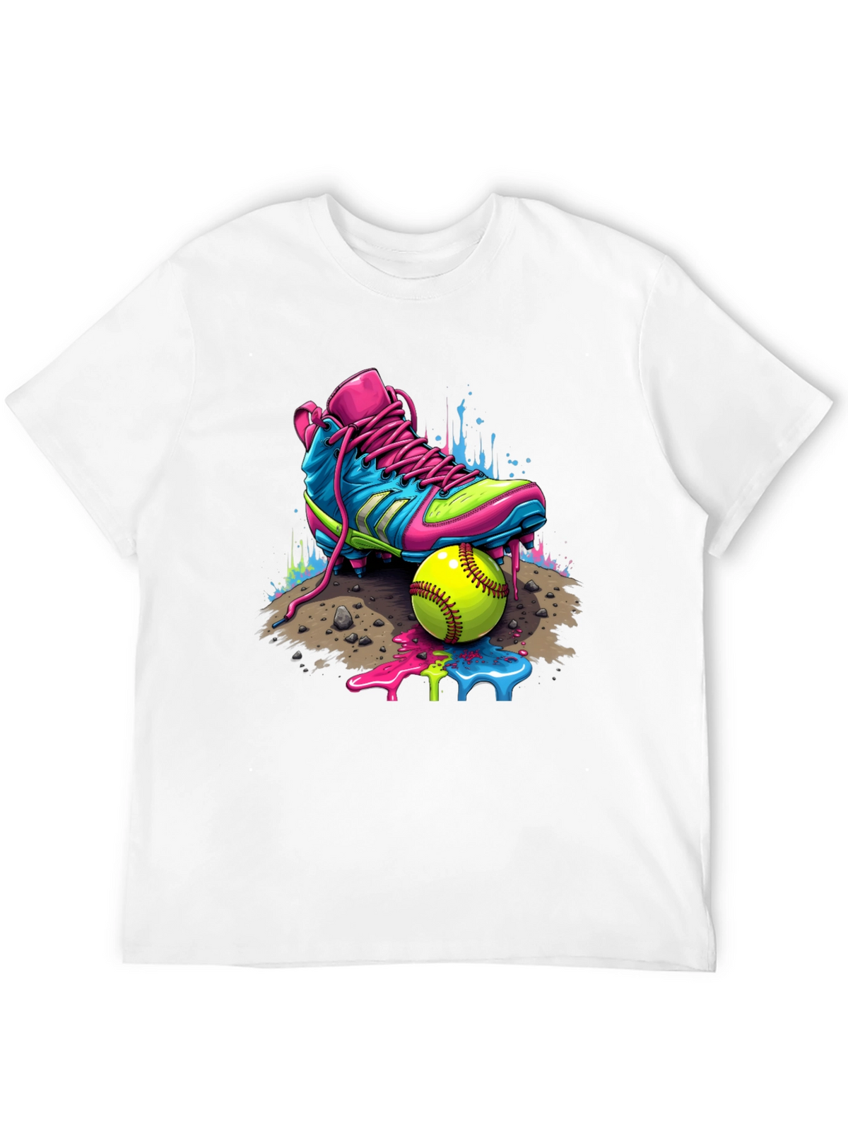 Vibrant Softball Graphic Tee