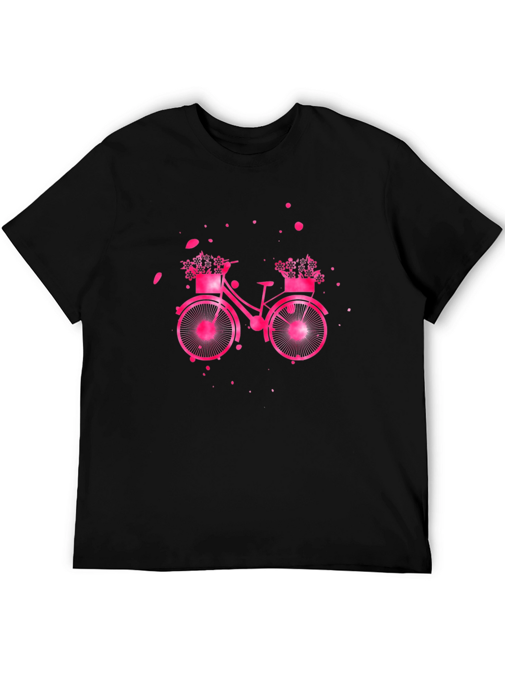 Pink Bicycle Graphic T-Shirt - Casual Wear