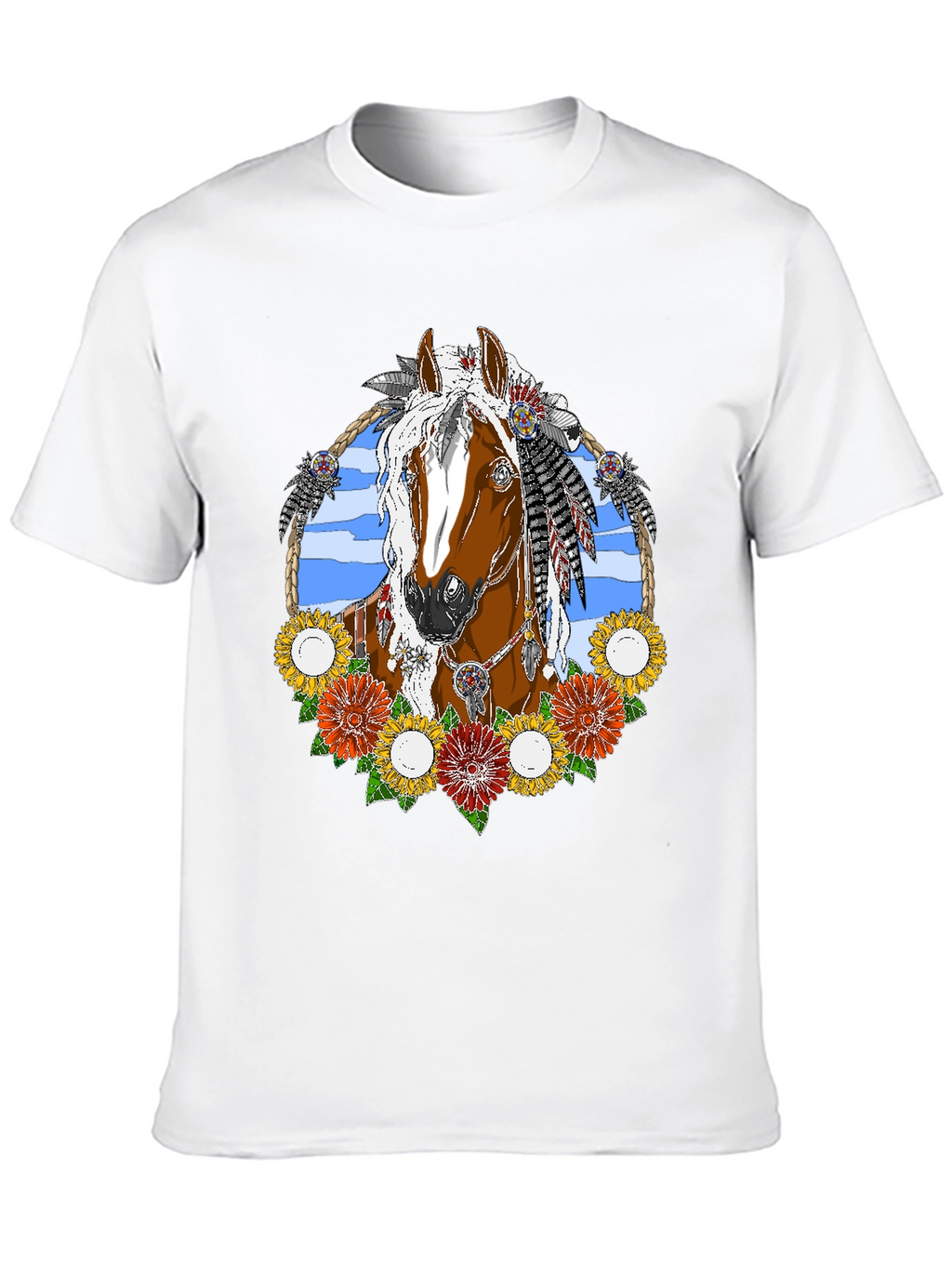 Horse and Flowers Graphic Tee