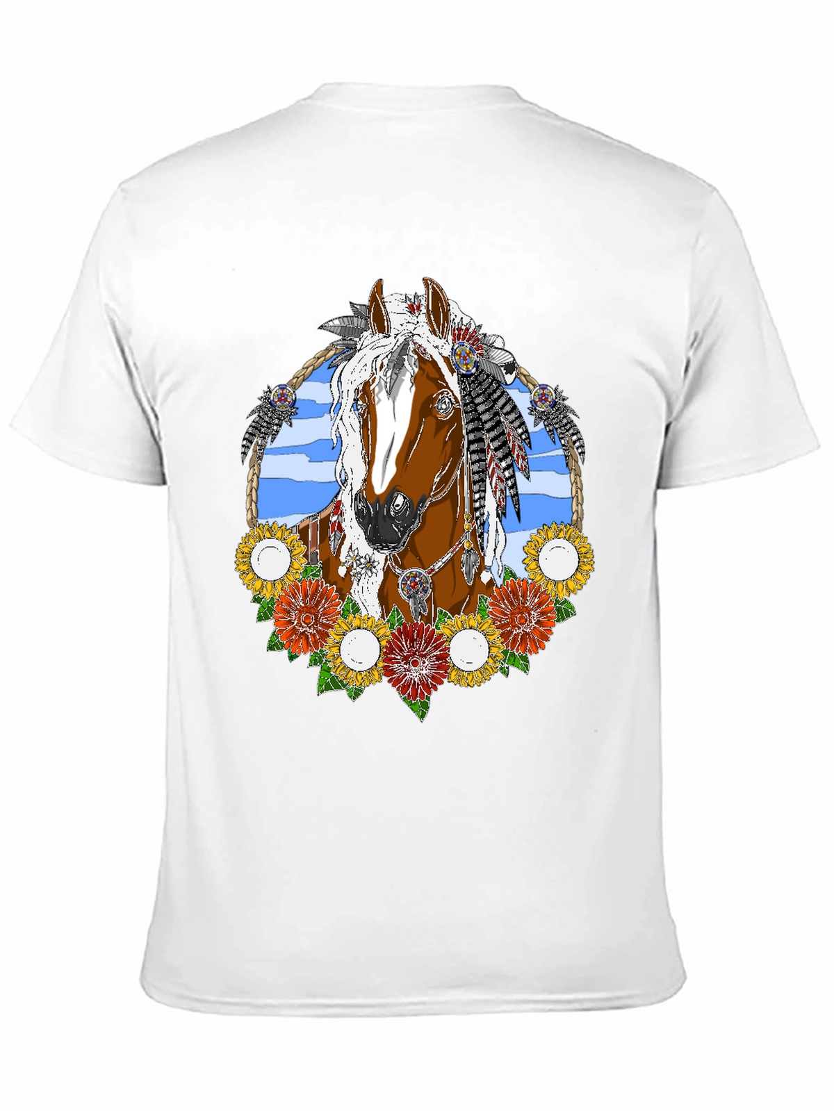 Horse and Flowers Graphic Tee