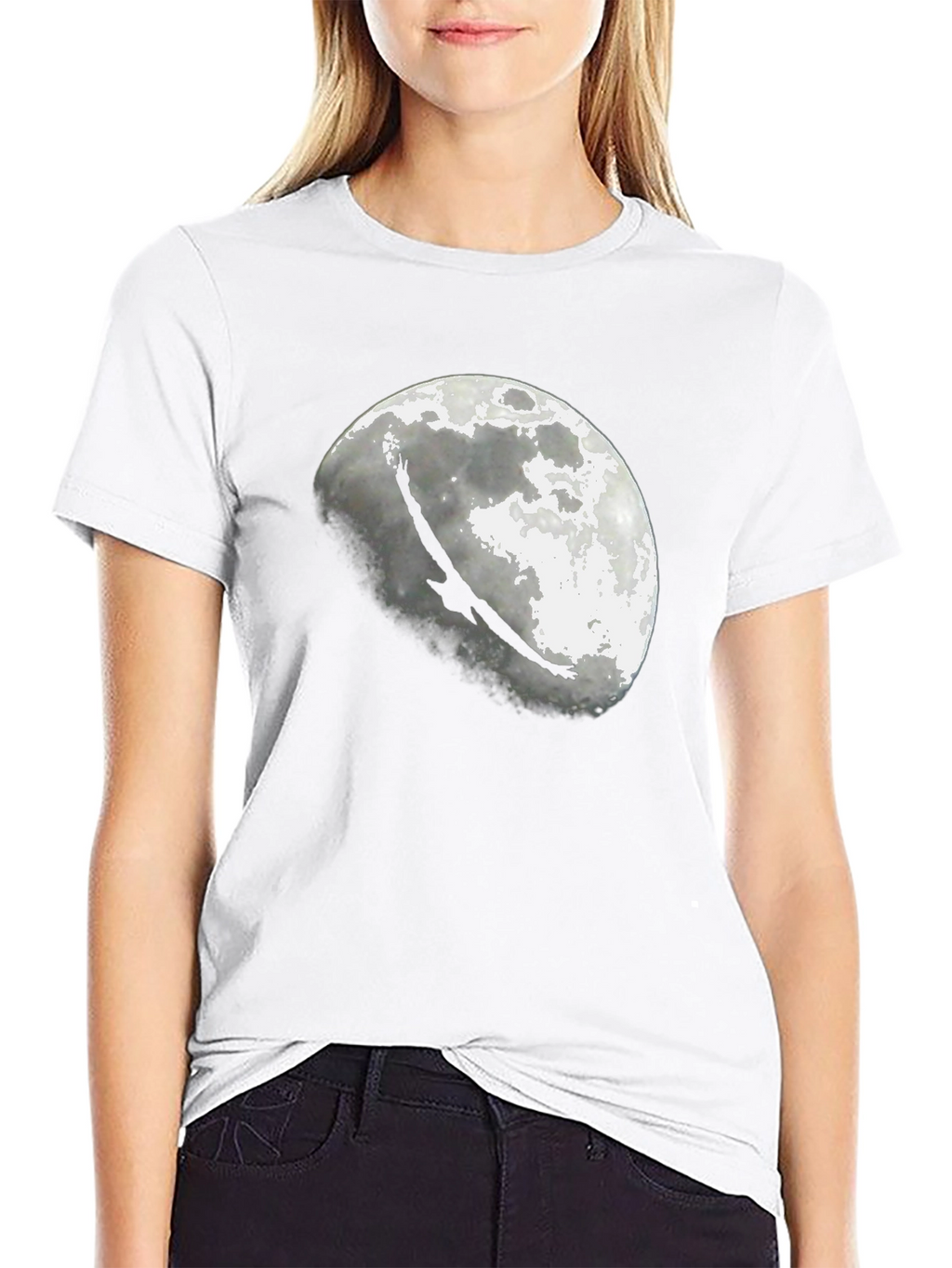 Eagle Moon Graphic T-Shirt - Black