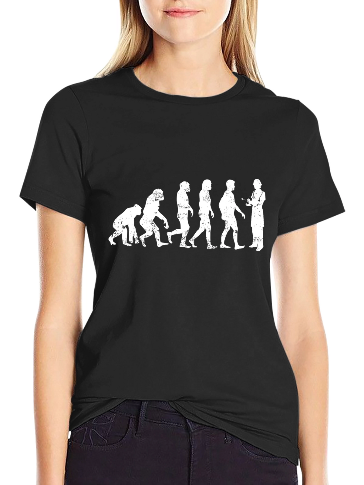 Evolution of Doctor Graphic Tee - Black
