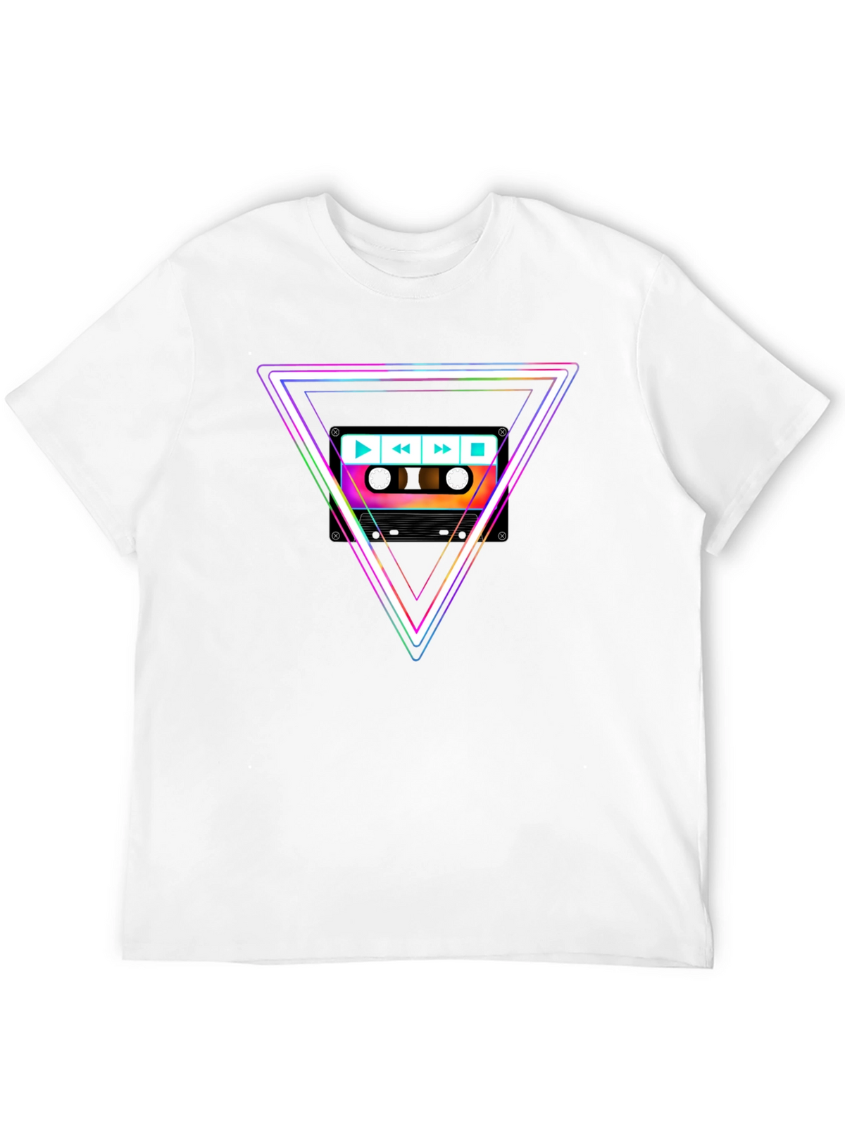 Retro Cassette Triangle Graphic Tee