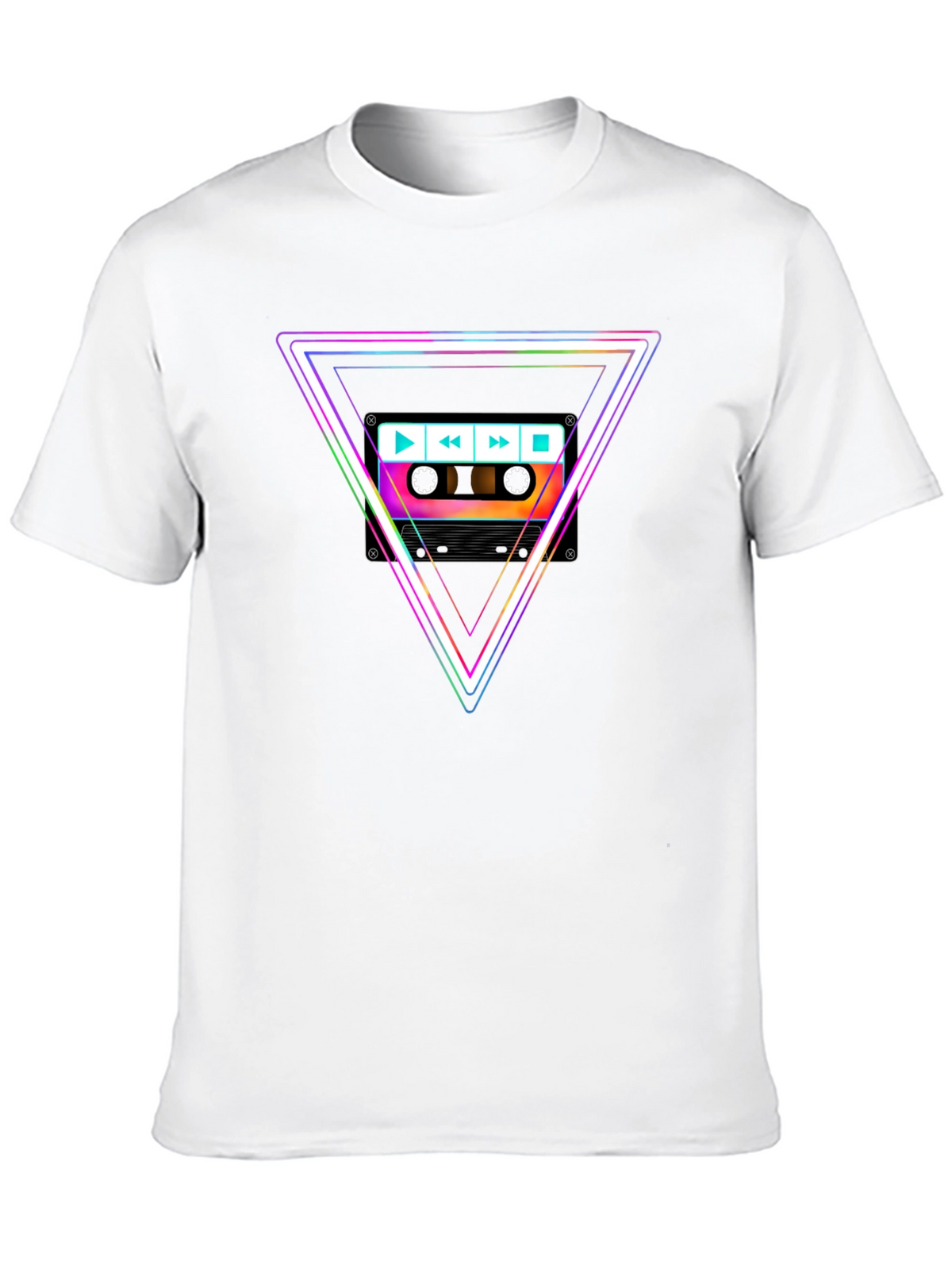 Retro Cassette Triangle Graphic Tee