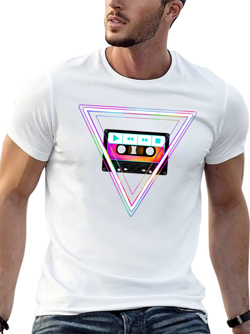 Retro Cassette Triangle Graphic Tee