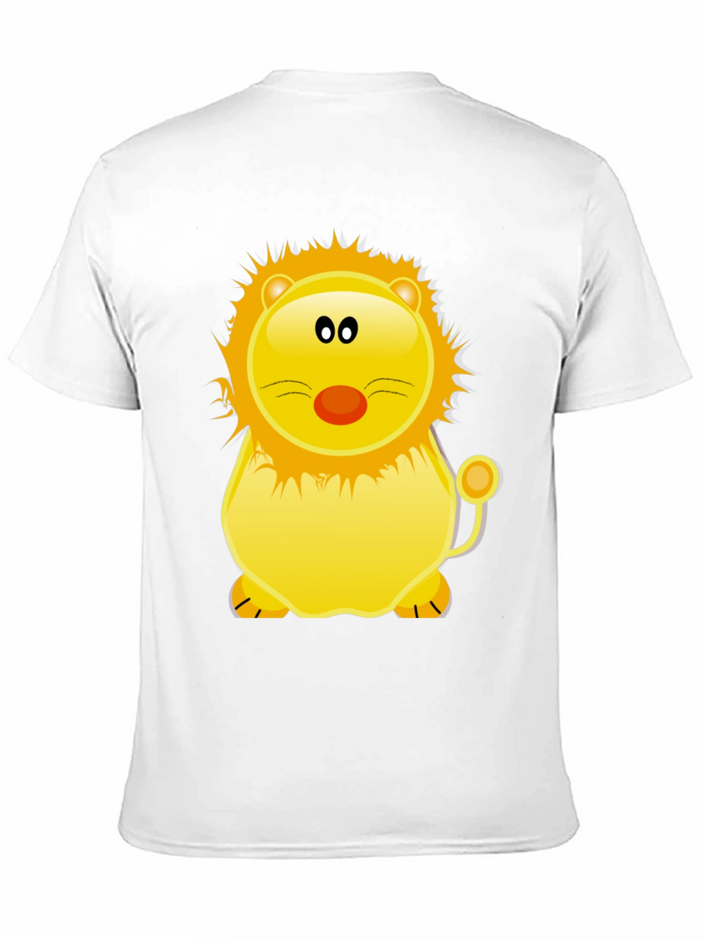 Cartoon Lion Graphic Tee - Black T-Shirt