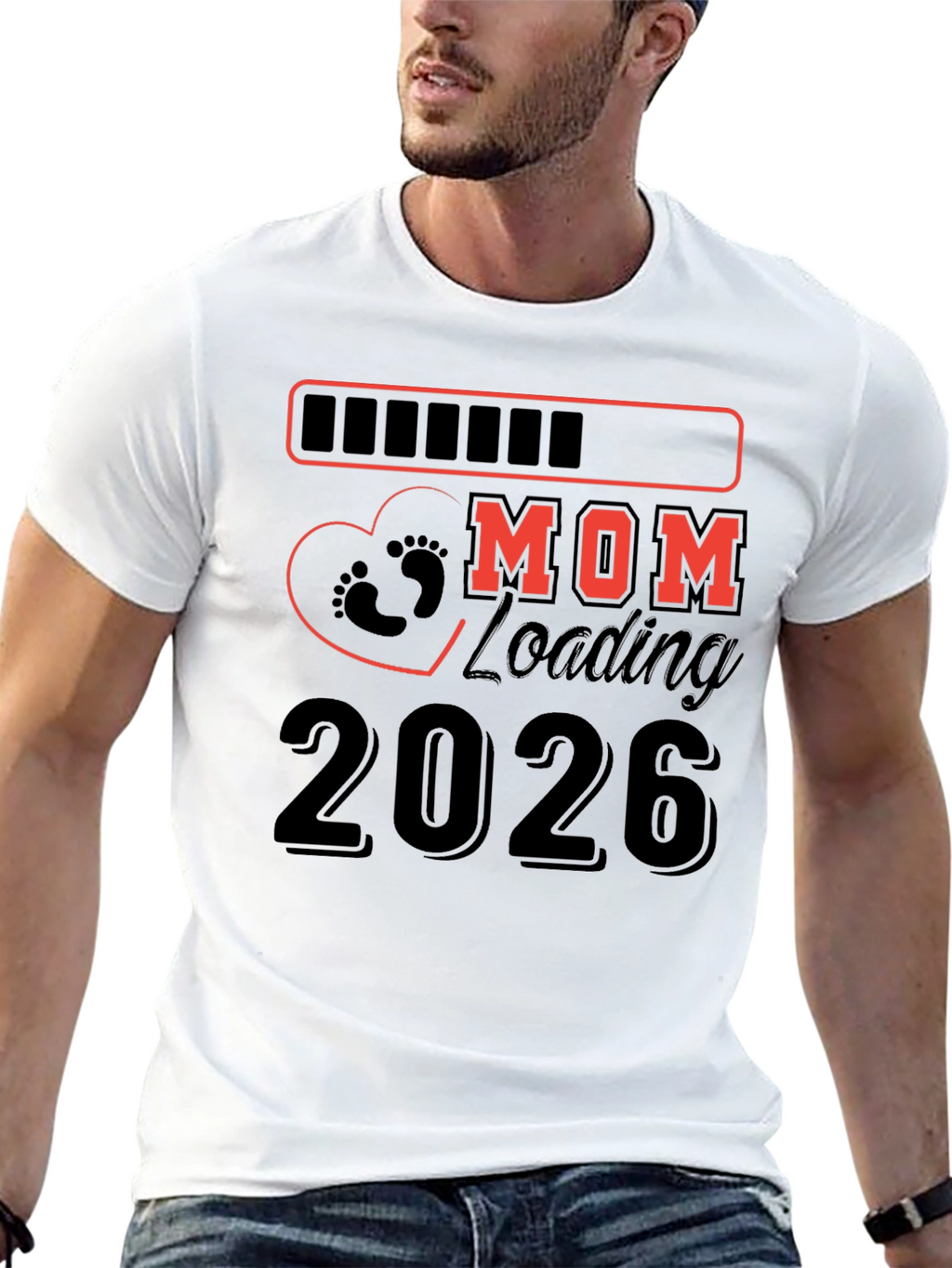 Mom Loading 2026 Pregnancy T-Shirt
