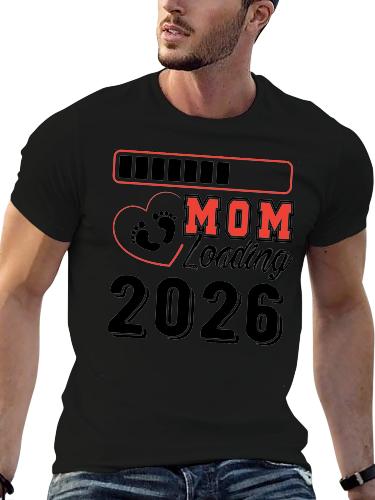 Mom Loading 2026 Pregnancy T-Shirt