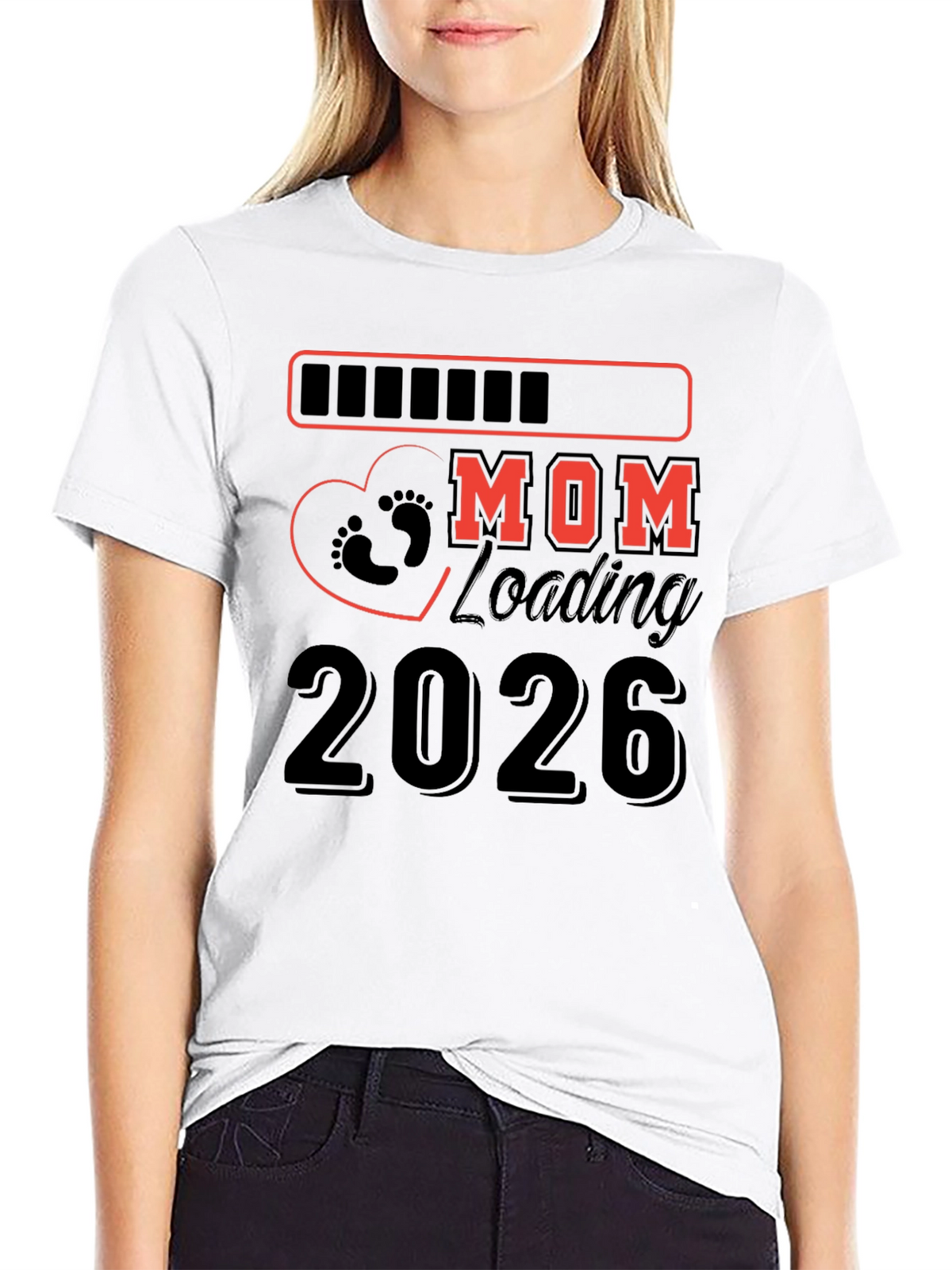 Mom Loading 2026 Pregnancy T-Shirt