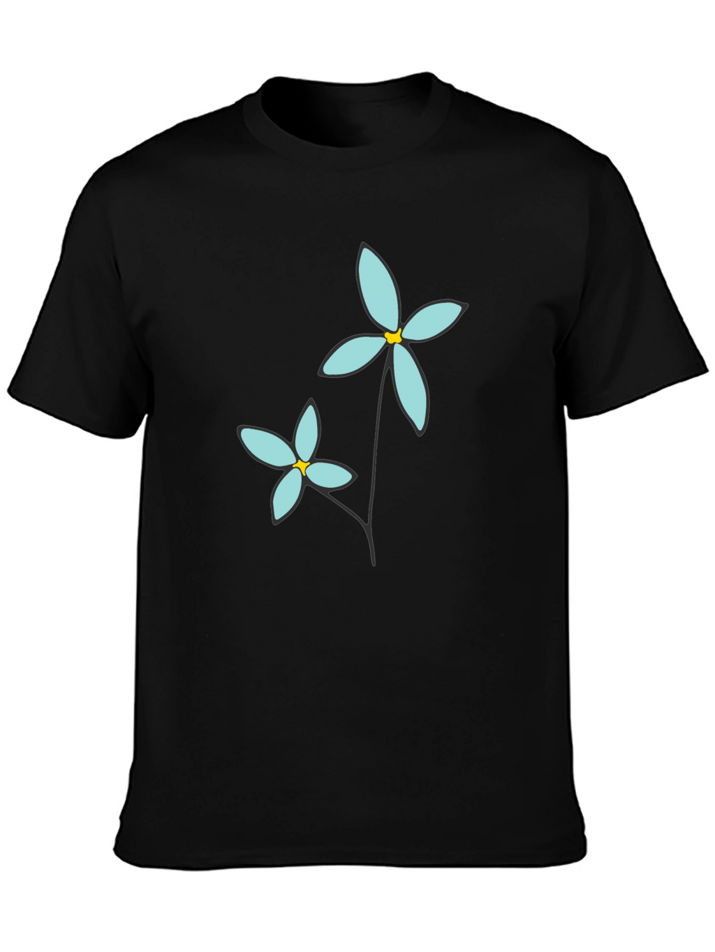 Floral Graphic Print Crew Neck T-Shirt
