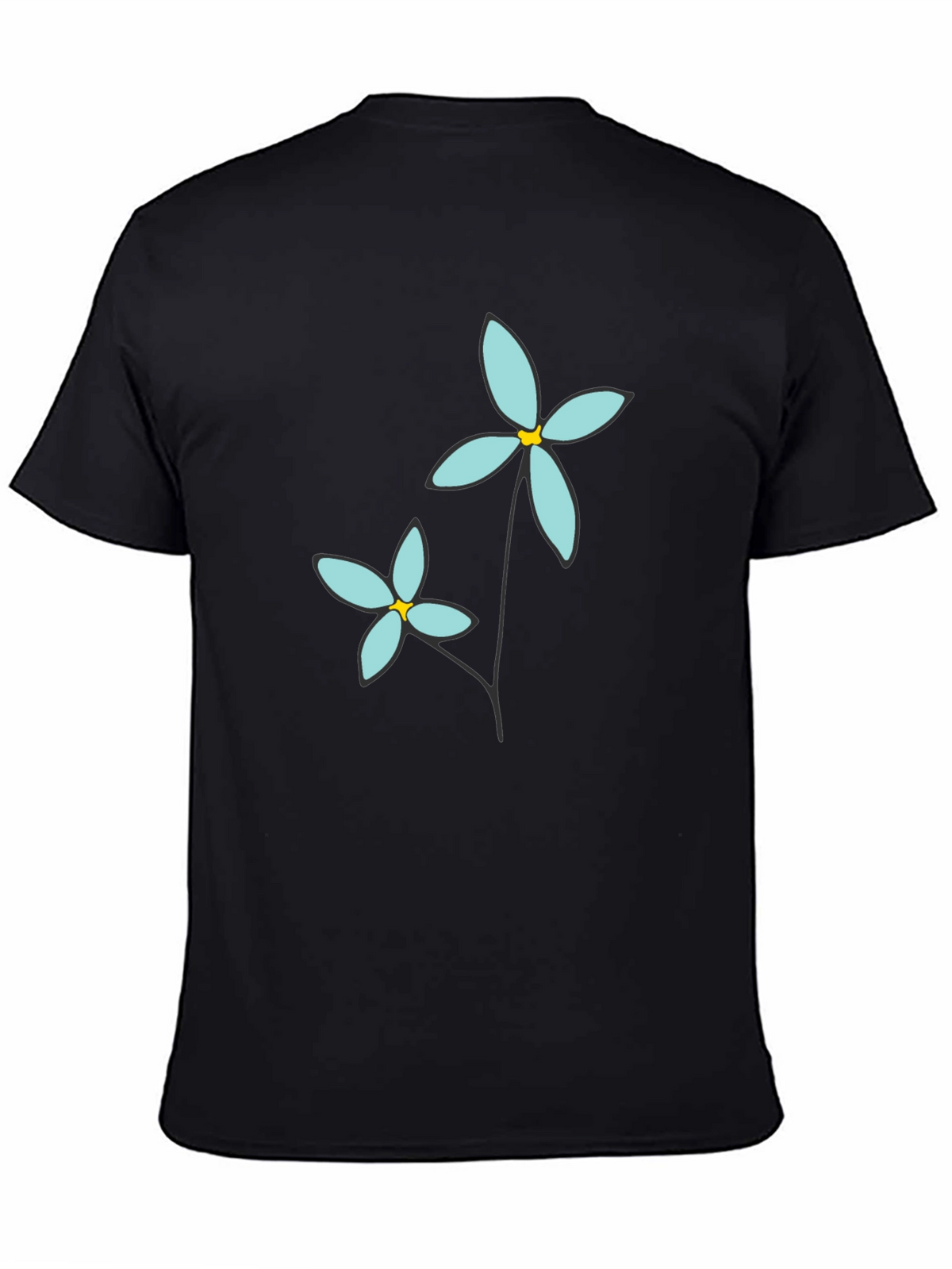 Floral Graphic Print Crew Neck T-Shirt