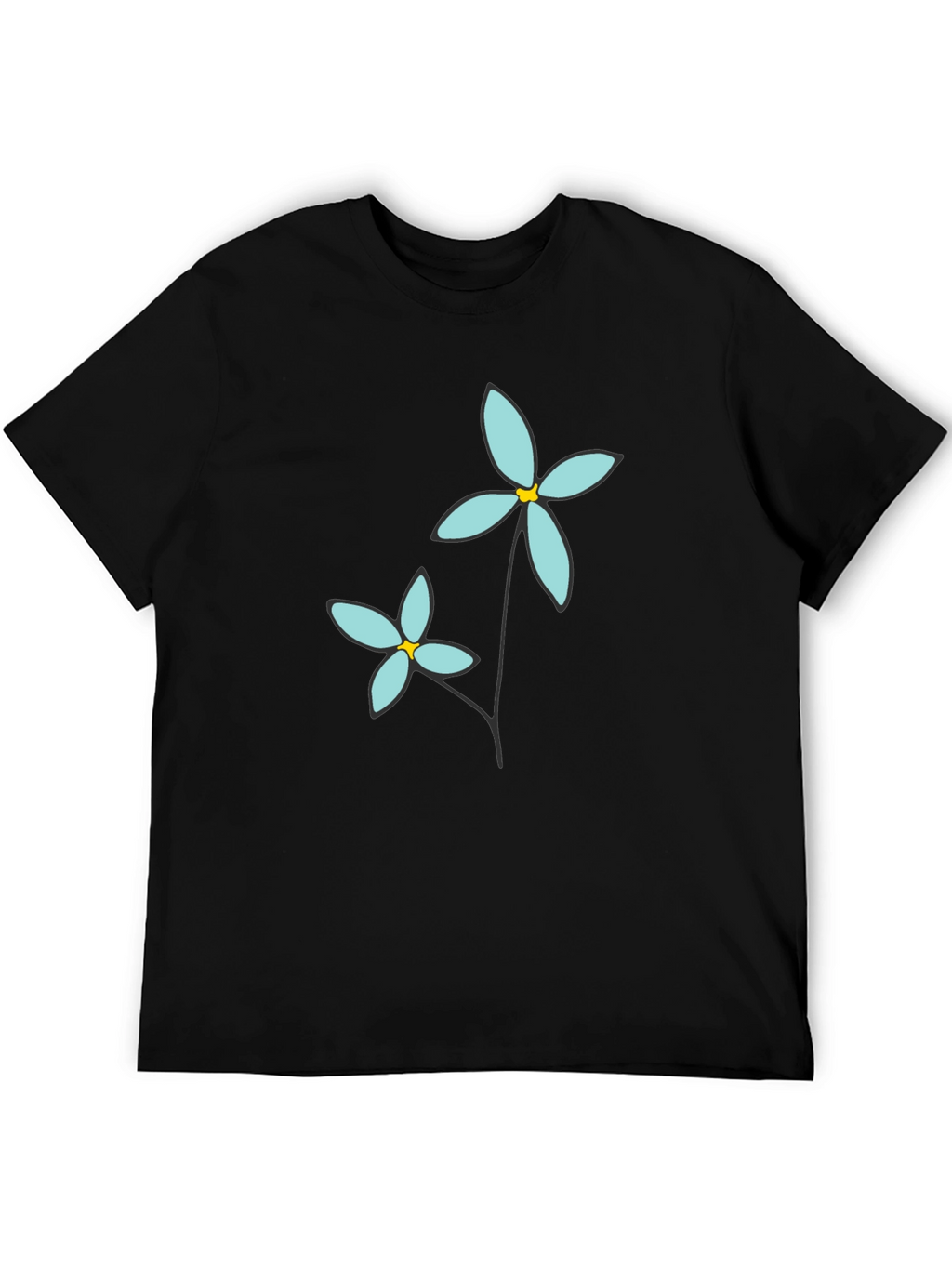 Floral Graphic Print Crew Neck T-Shirt