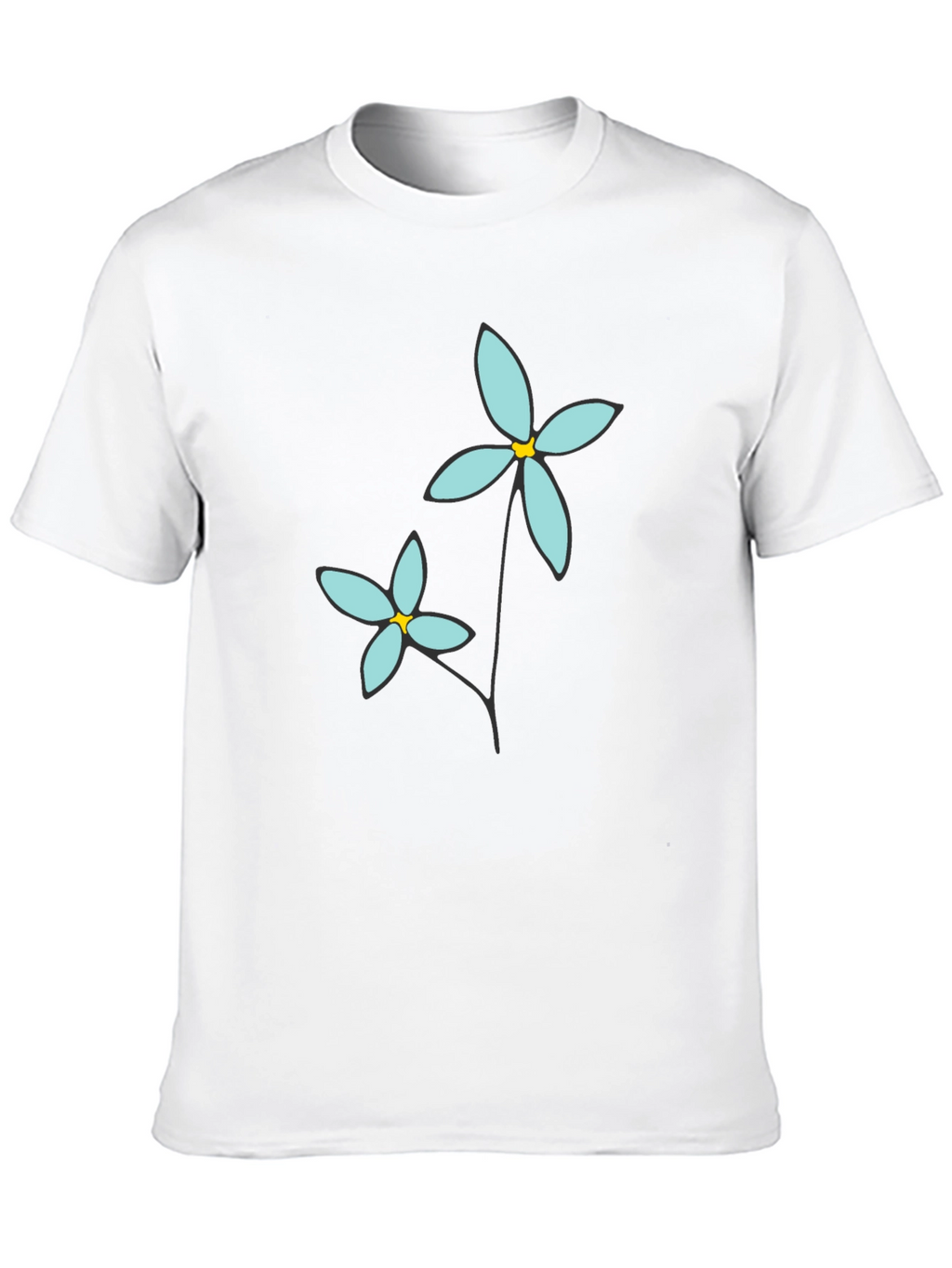 Floral Graphic Print Crew Neck T-Shirt
