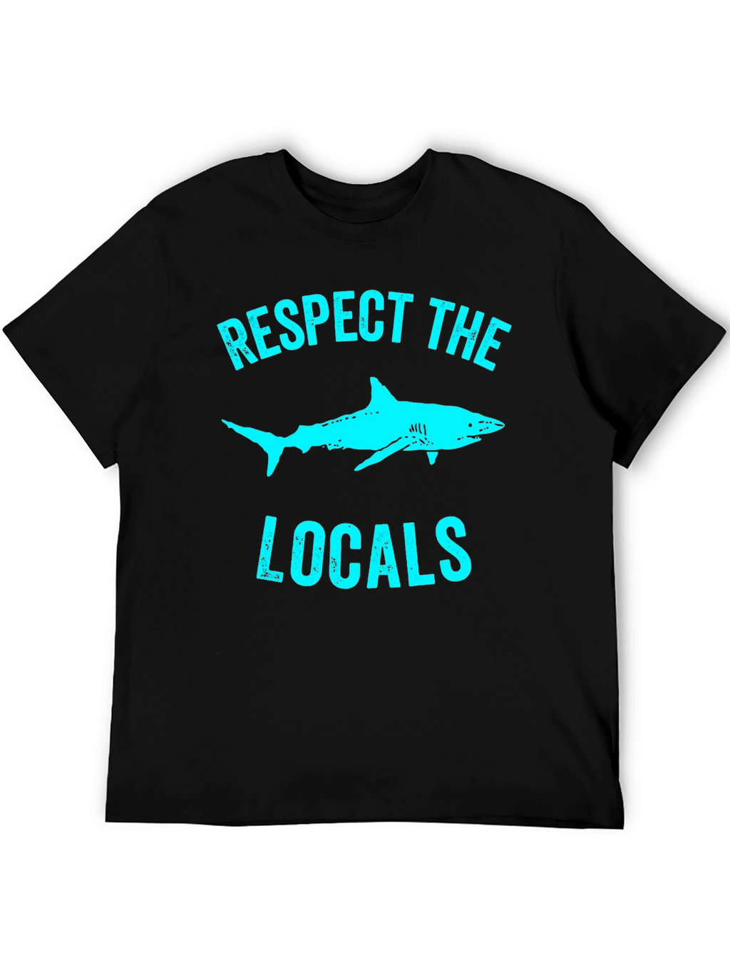 Respect the Locals Shark Graphic Tee - Black