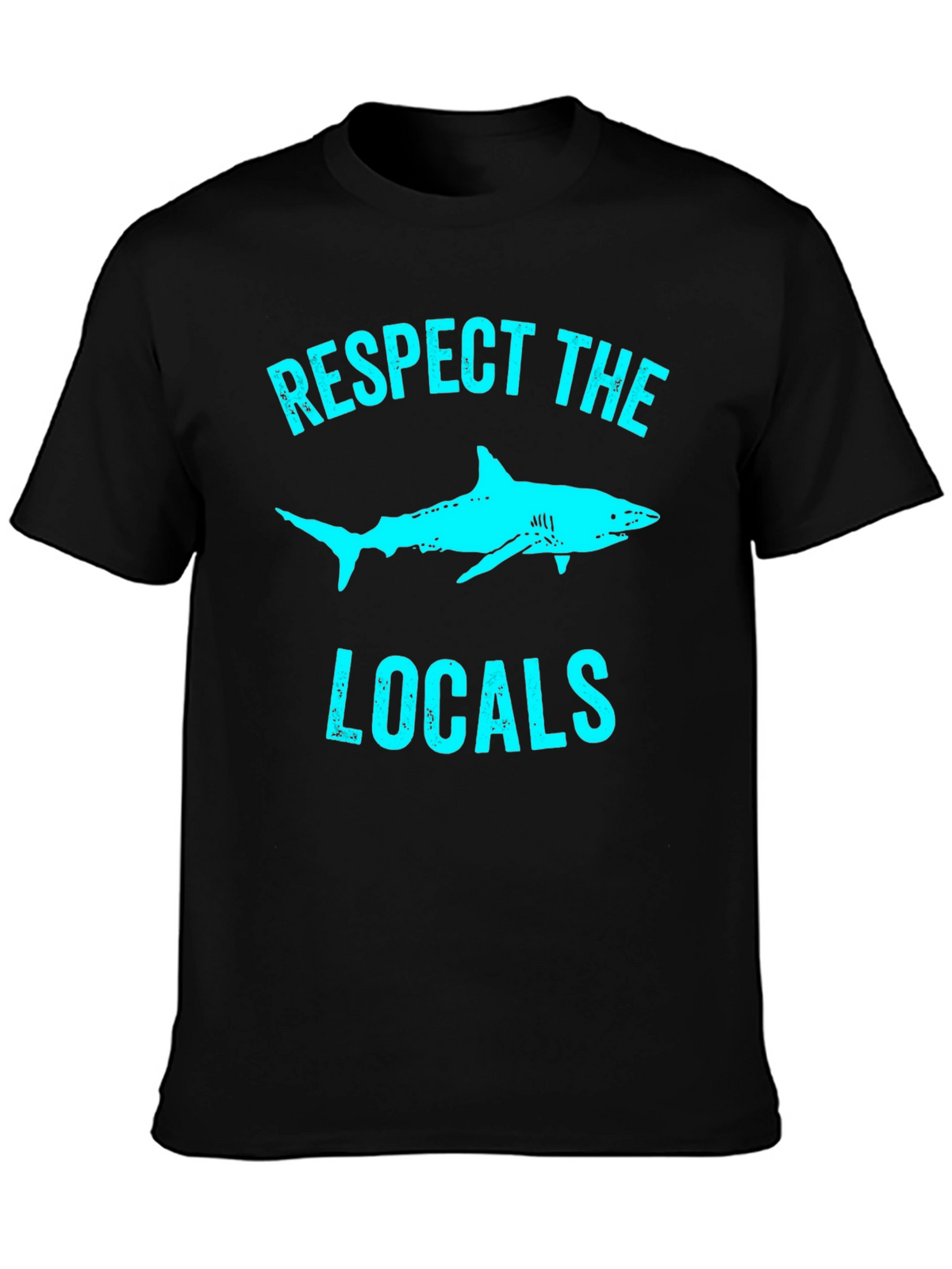Respect the Locals Shark Graphic Tee - Black