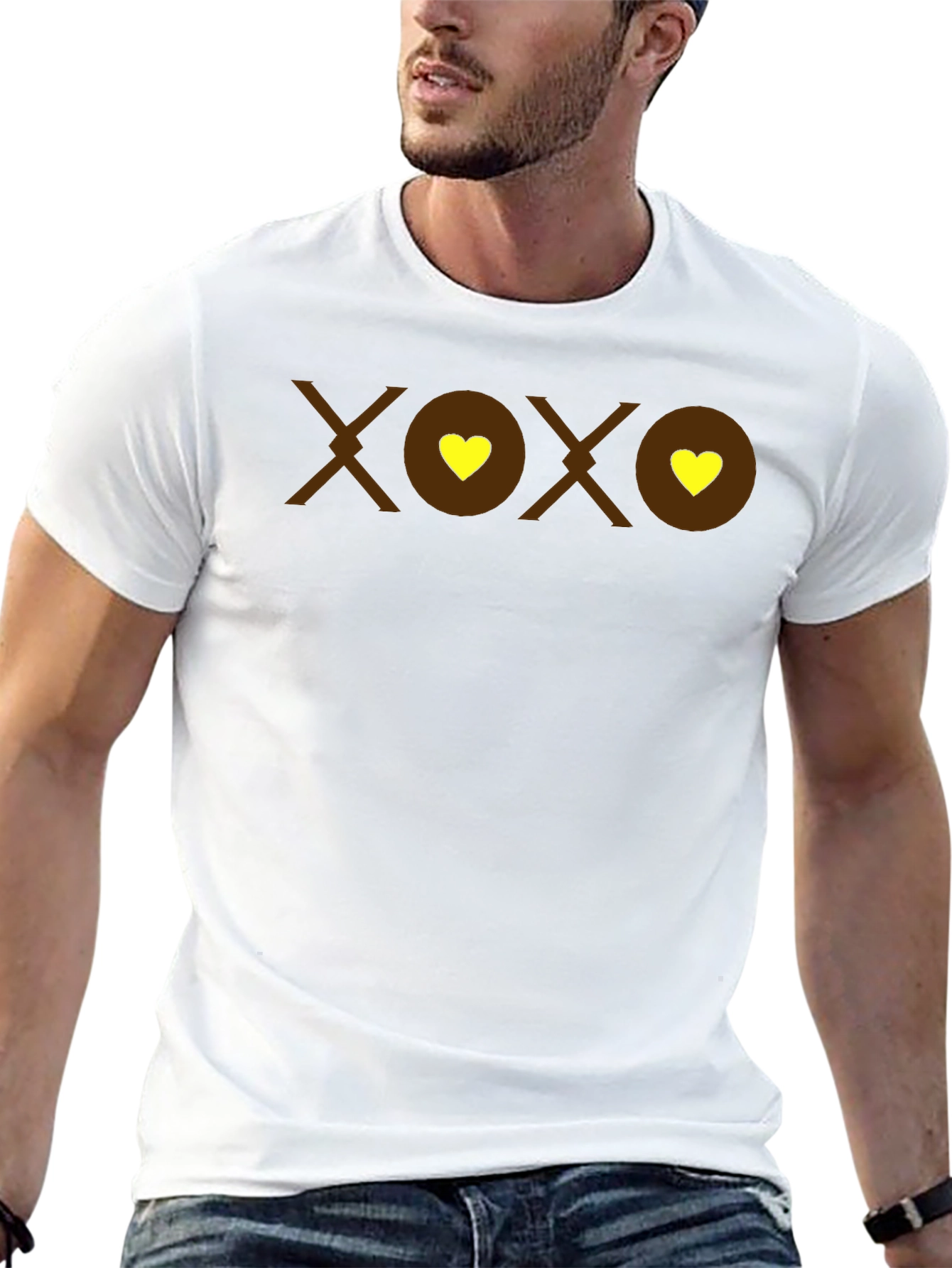 XOXO Heart Graphic T-Shirt - Casual Comfort