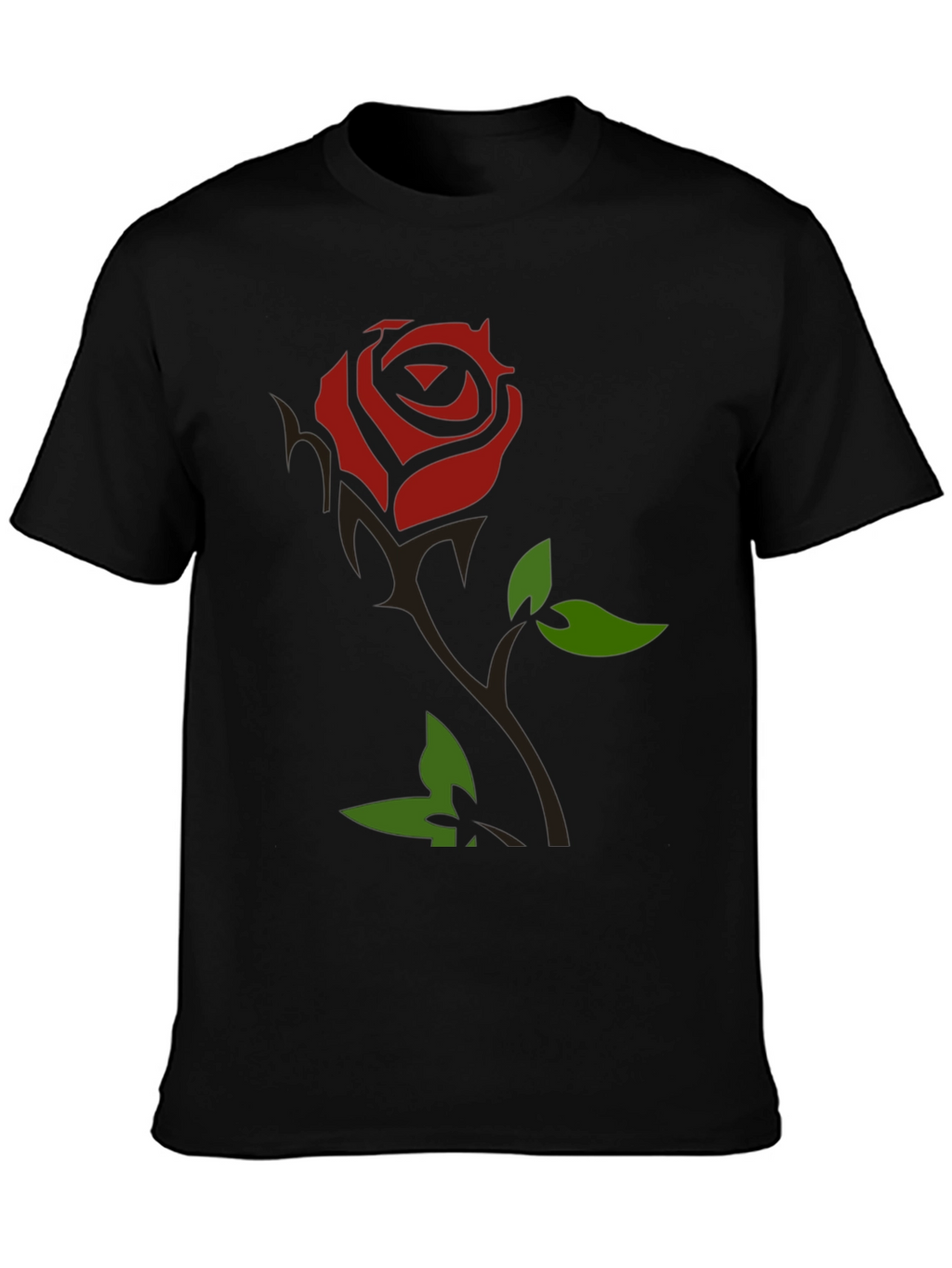 Rose Graphic T-Shirt - Black