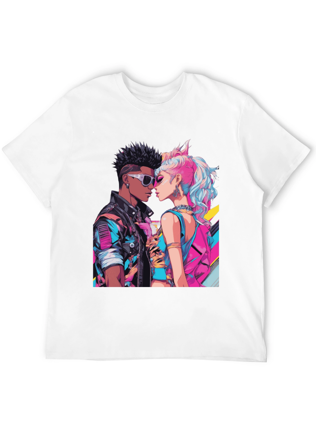 Retro Romance Graphic Tee - Cool Couple T-Shirt