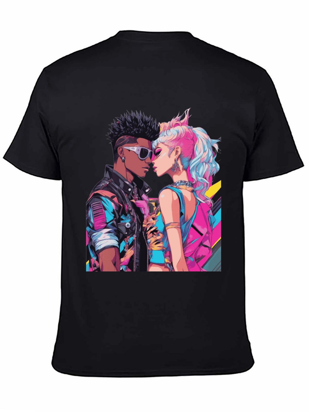 Retro Romance Graphic Tee - Cool Couple T-Shirt