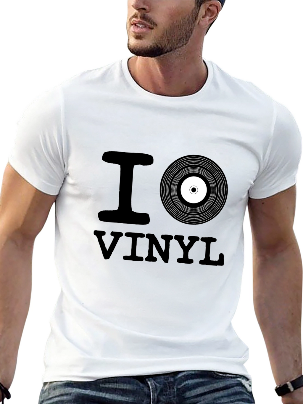 I Love Vinyl Black T-Shirt