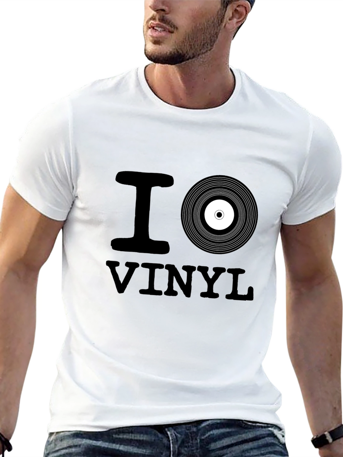 I Love Vinyl Black T-Shirt