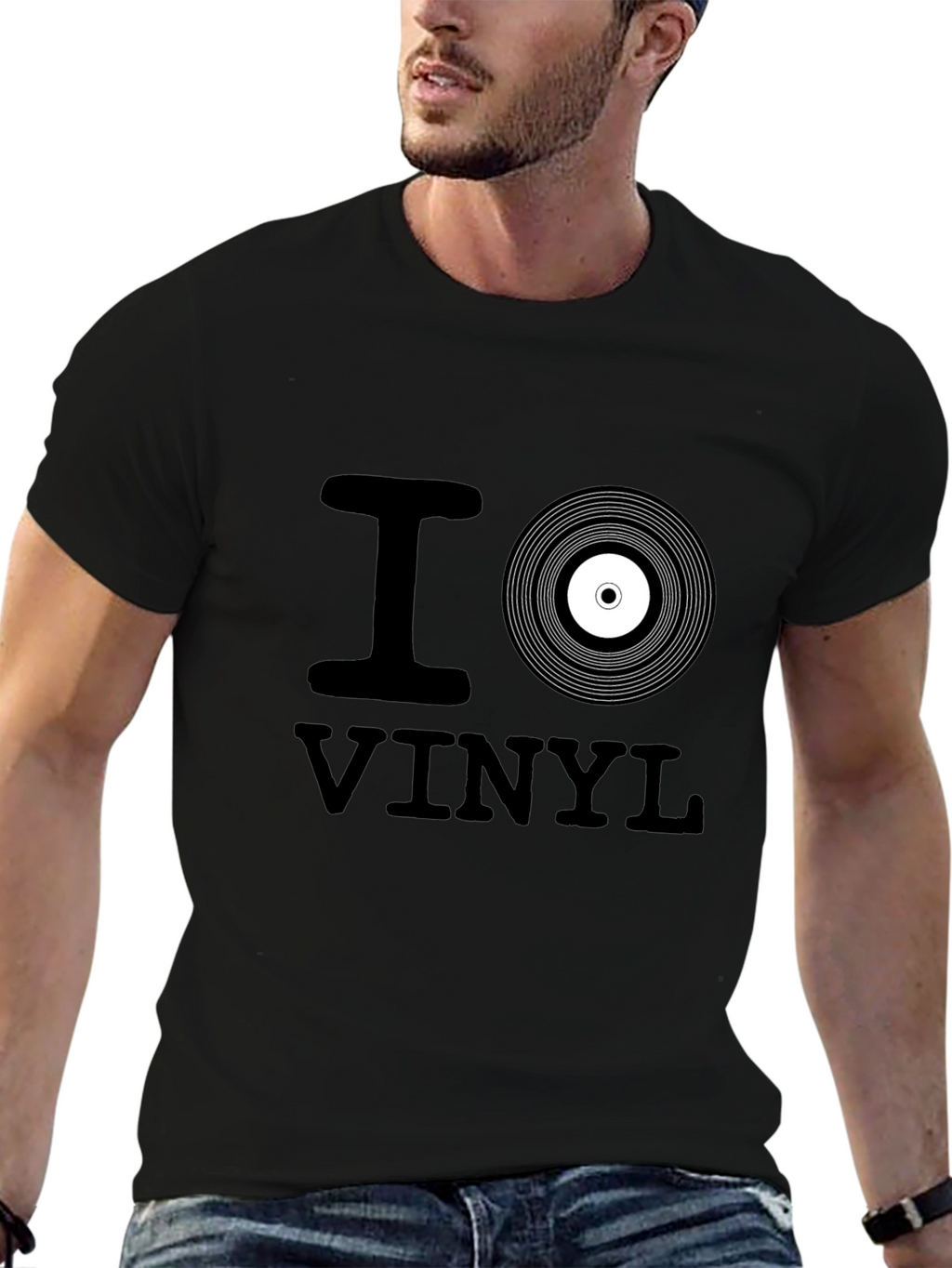 I Love Vinyl Black T-Shirt
